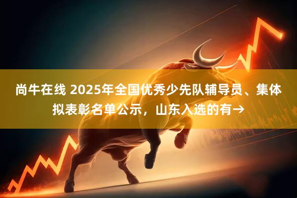 尚牛在线 2025年全国优秀少先队辅导员、集体拟表彰名单公示，山东入选的有→