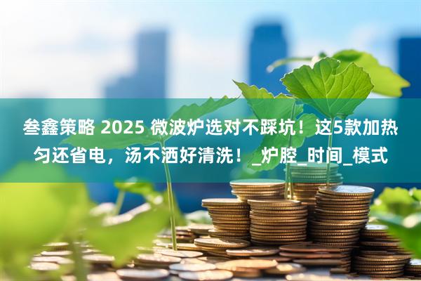 叁鑫策略 2025 微波炉选对不踩坑！这5款加热匀还省电，汤不洒好清洗！_炉腔_时间_模式