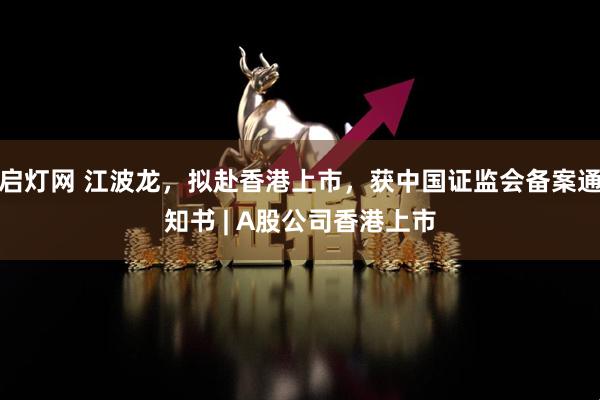 启灯网 江波龙，拟赴香港上市，获中国证监会备案通知书 | A股公司香港上市