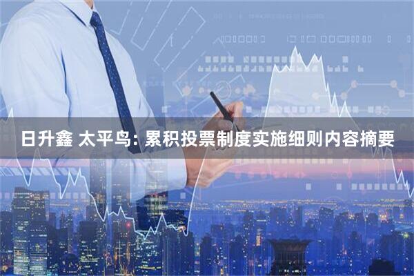 日升鑫 太平鸟: 累积投票制度实施细则内容摘要