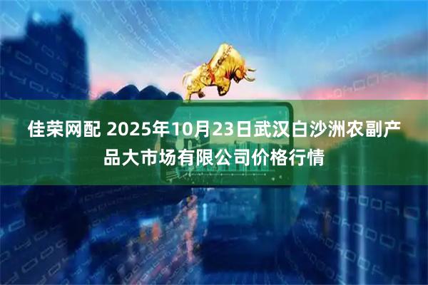 佳荣网配 2025年10月23日武汉白沙洲农副产品大市场有限公司价格行情