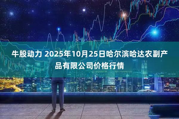 牛股动力 2025年10月25日哈尔滨哈达农副产品有限公司价格行情